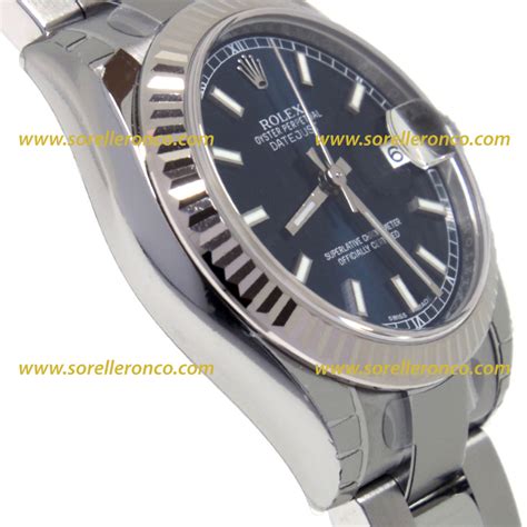 rolex datejust 31mm blu indici bracciale oyster|rolex oyster steel 31.